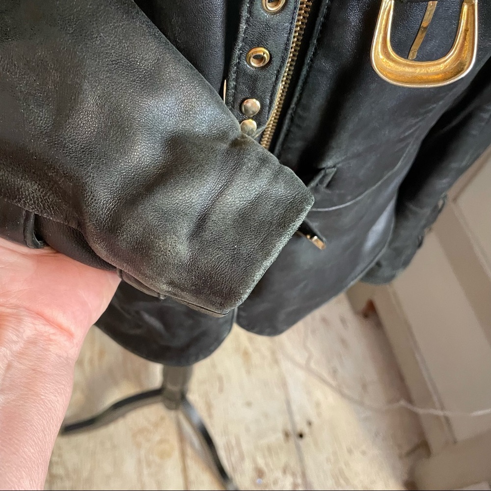 Danier Black Leather Buckle-Detail Jacket - Picture 6 of 9